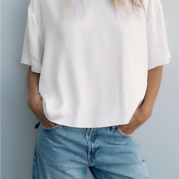 Zara Satin Tee🌻🌻🌻 - Picture 11 of 12